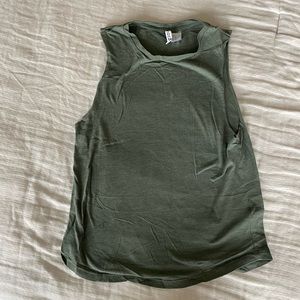 Loose olive green tank top. Size xsmall.